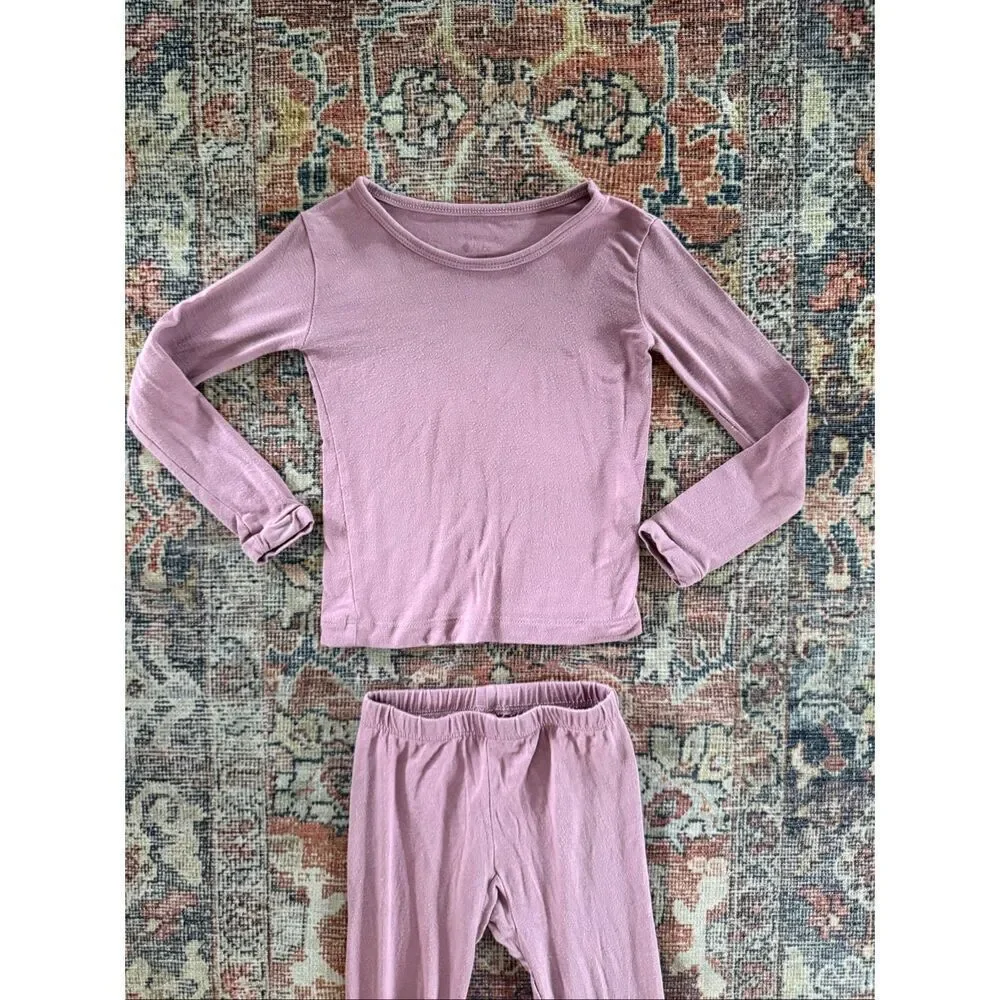 Kyte Baby 18-24 Months Baby Girl Pink Mauve Bamboo 2 Piece Pajama Set